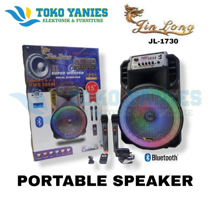 speaker portable JIN LONG JL-1730  15 INCH BLUETOOTH
