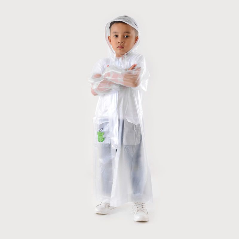 Jas Hujan Karakter Anak Kids Setelan &amp; Coat Bening Mantel Ponco Anak 5-10 Tahun / Jas Hujan Anak / Mantel Anak Pelindung Hujan