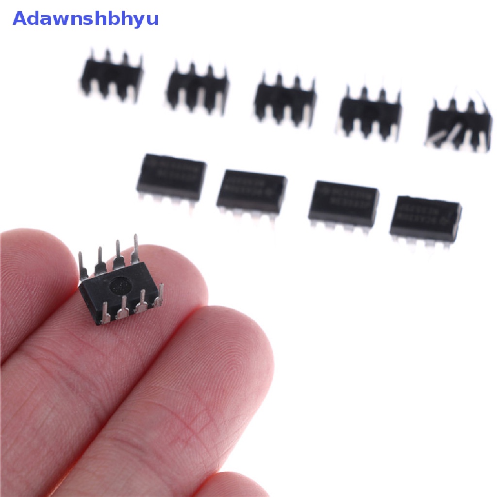 Adhyu 10Pcs NE5532P NE5532 DIP-8 Dual Kebisingan Rendah Op-Amp TI IC ID