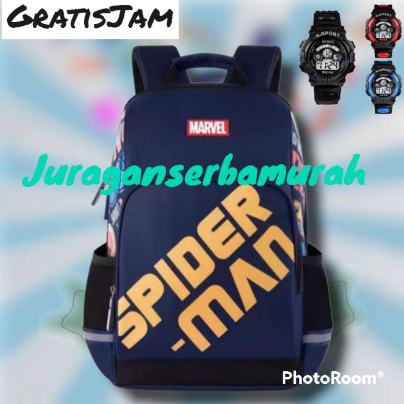 Tas Ransel Sekolah Anak laki-laki Karakter Spider-Man Murah