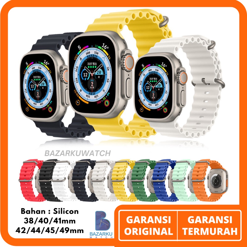 Strap Smartwatch Marine Band Size 38mm 40mm 41mm 42mm 44mm 45mm 49mm Strap Iwatch Strap T55 Tali Smartwatch