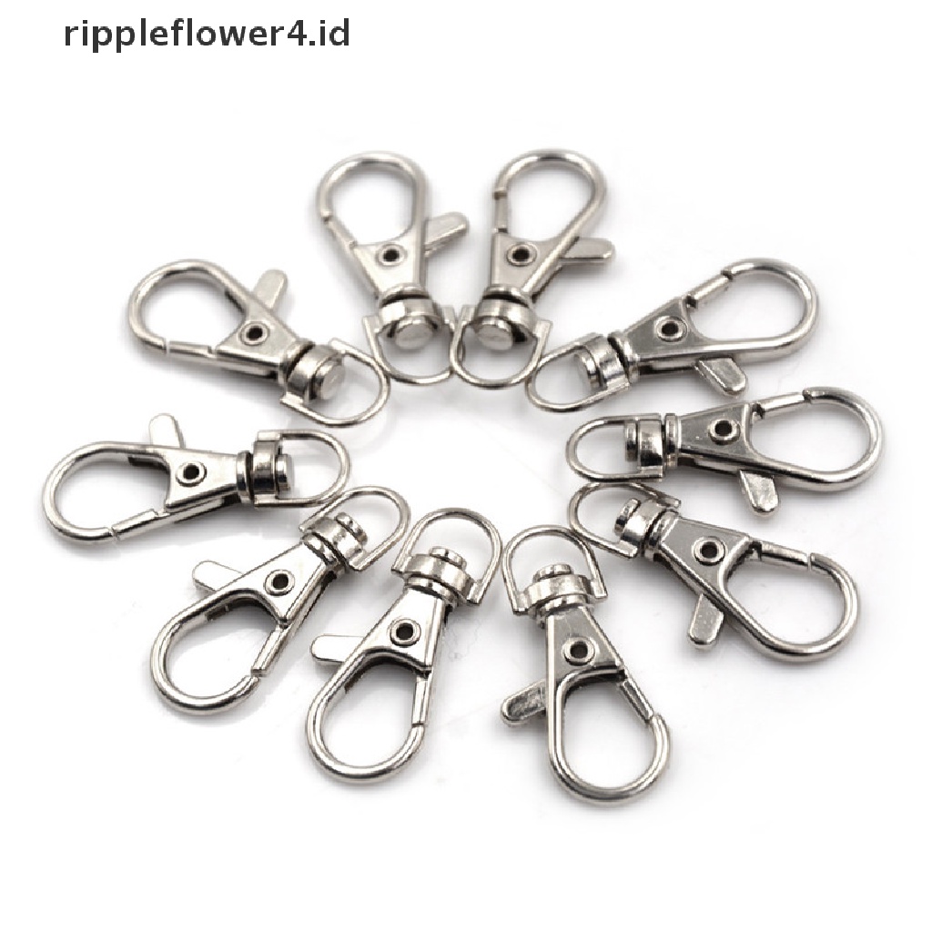{rippleflower4.id} 10pcs/set Lobster Clasp Swivel Trigger Clip Snap Hook Tas Gantungan Kunci Mobil Gantungan Kunci~