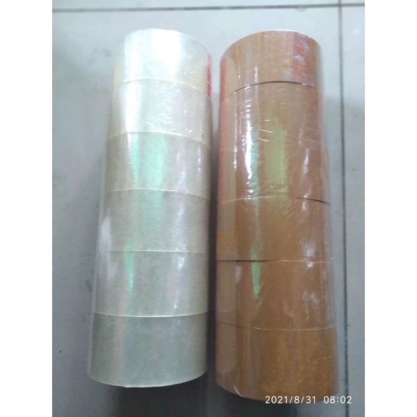 

Lakban/Plakban OPP Bening & Cokelat 48mm x 90 yard Kualitas Premium Harga 1 roll (6pcs) | Harga Termurah