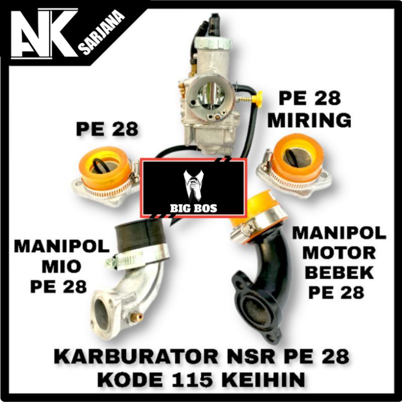 KARBURATOR NSR PE 28 KODE 115 KEIHIN ORIGINAL SET MANIPOL PE 28