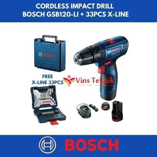 Bor Baterai Gsb120-Li Cordless Impact Drill Driver Bosch Gsb 120 Li Best Seller