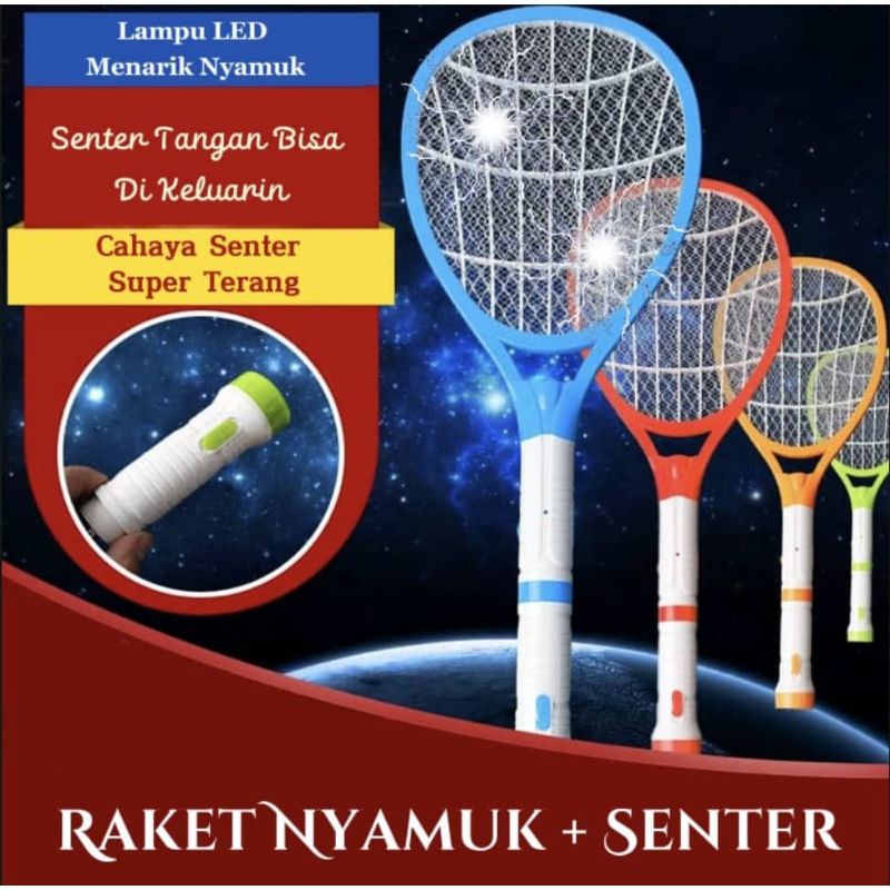 Raket Nyamuk/Nyamuk Killer Super Efektif/Rechargeable⭐ Supertop ⭐