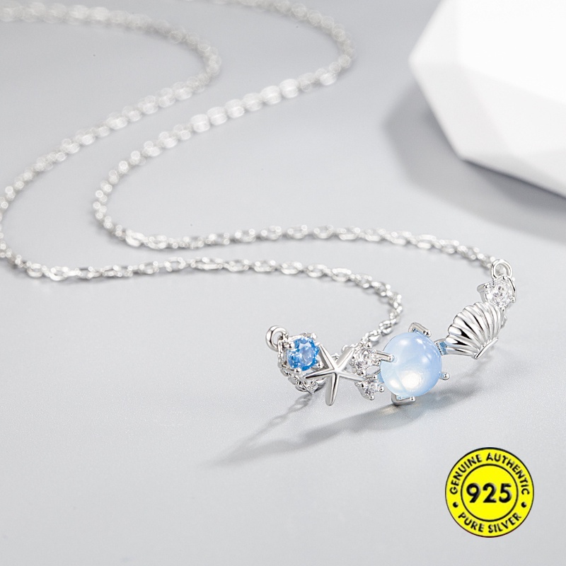 Ocean Shell Kalung Wanita Rantai Klavikula Moonlight Baru U1501