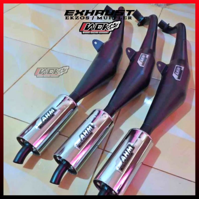 knalpot AHM f1zr, fizr, fzr, poswan, force 1, Y1100SS, Y125Z plat galvanis