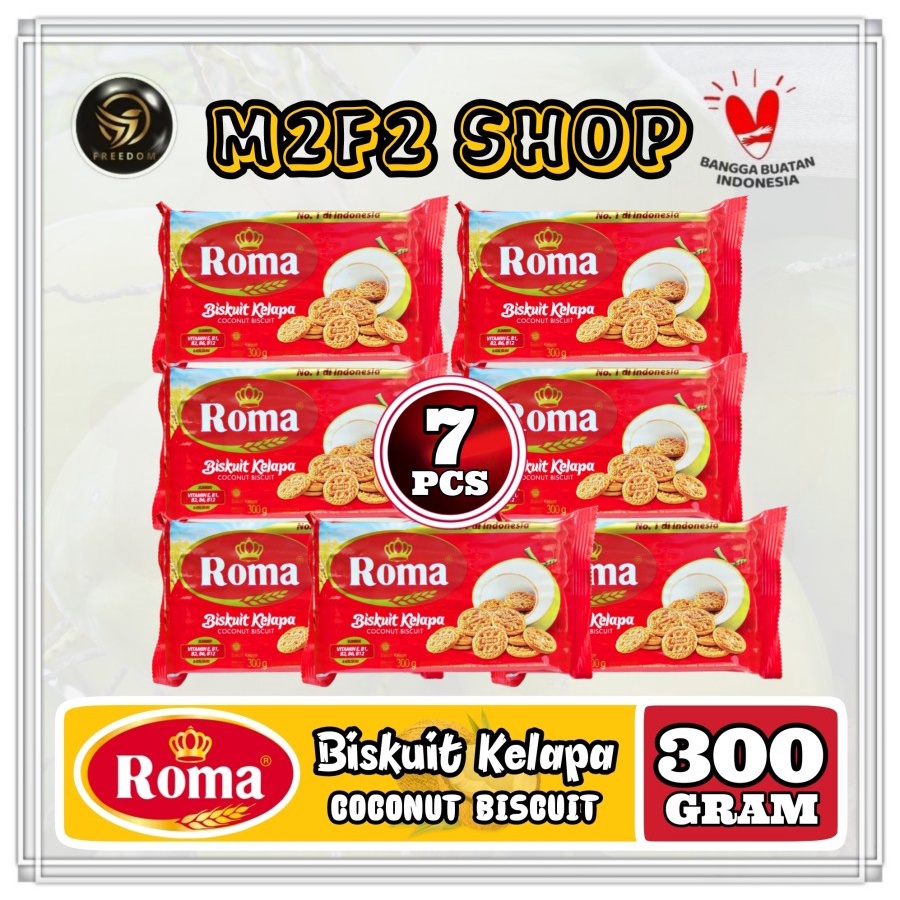 

Roma Biskuit Kelapa - 300 gr | Coconut Biscuit (Kemasan Pack)