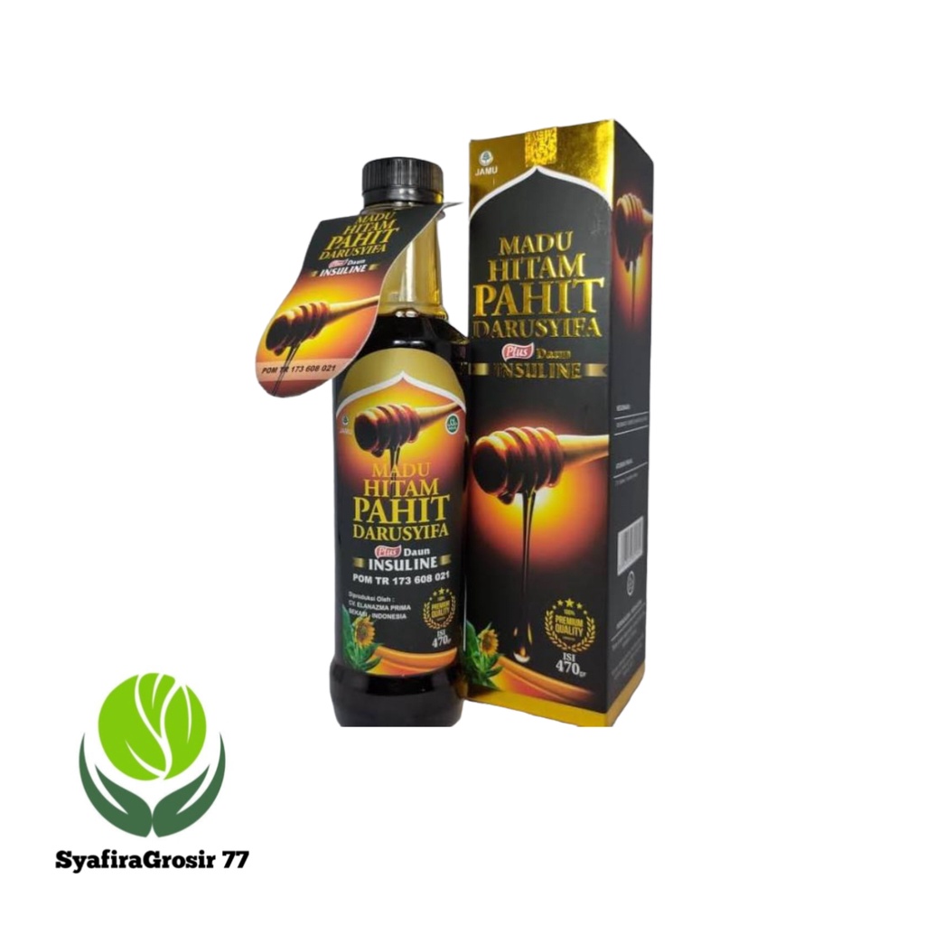 

Madu Hitam Pahit DARUSYIFA Plus Daun Insuline 470gram Original