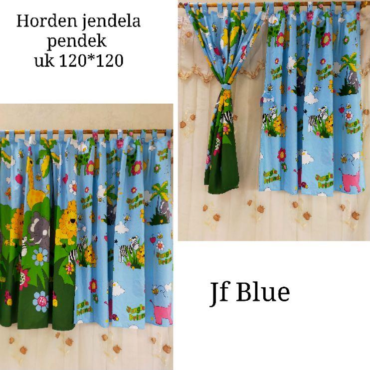 {MKS.21De22м} GORDEN JENDELA PENDEK UK 120*120 MOTIF UNIK DAN LUCU  MUDAH DIPASANG HARGA TERJANGKAU