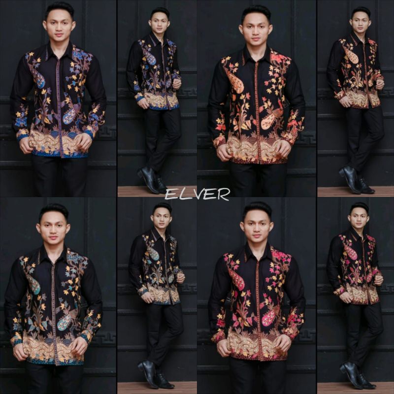 KEMEJA BATIK LENGAN PANJANG MOTIF MERAK UNGGUL JAYA