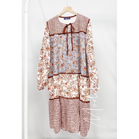 MDLV ~ 1815# Pjg Maldiva Long Sleeve Loose Dress Import
