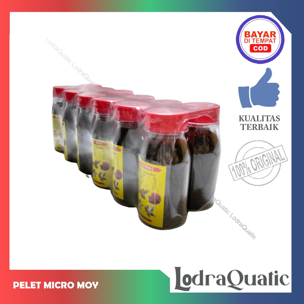 {PELET MICRO MOY} PROMO MURAH PELET MICRO MOY PELET IKAN CUPANG PELET IKAN GUPPY PELET IKAN HIAS UKURAN KECIL KEMASAN 5 GRAM