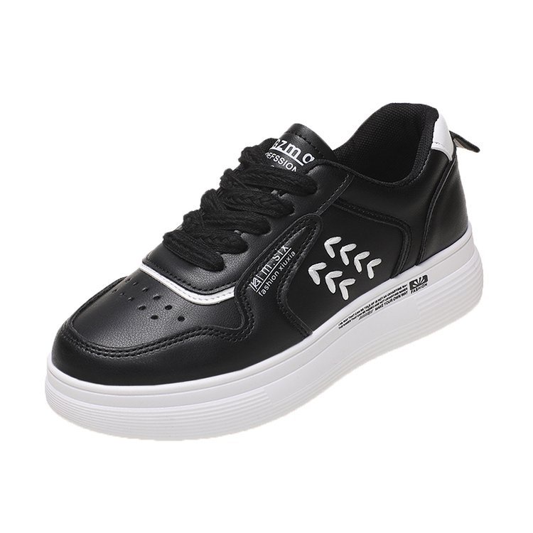 COD POS 174 Sepatu Sneakers Casual Full Black Wanita Import Premium