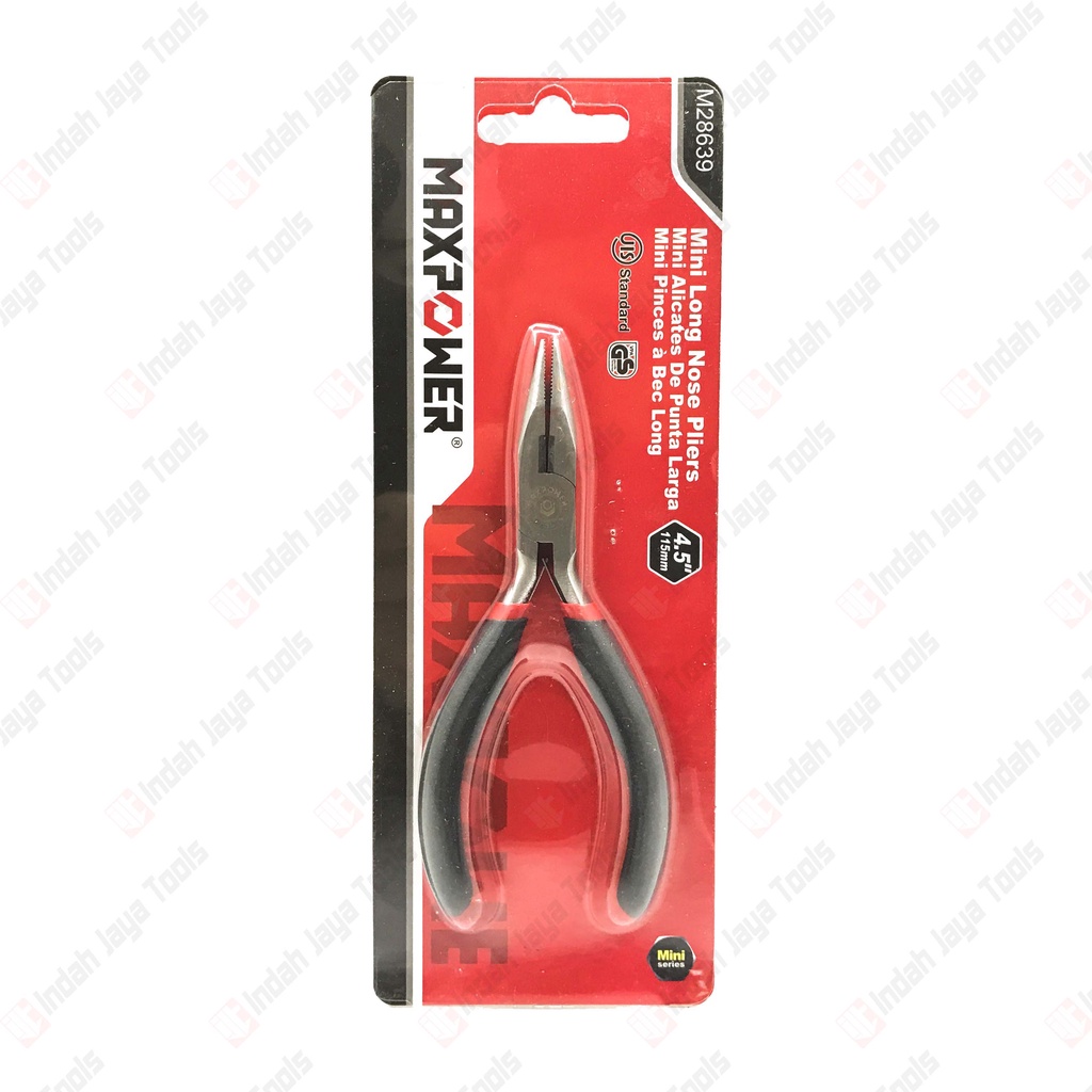 MAXPOWER M28639 Tang Lancip MINI 4.5 Inch - Long Nose Plier Steel