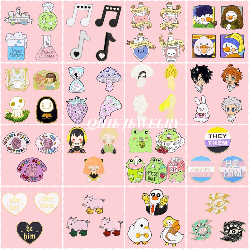 3-5pcs/setcartoon Lapel PinChemical Element Brosanime Peripheral Badgehadiah Untuk Temanpakaian Aksesorisperhiasan