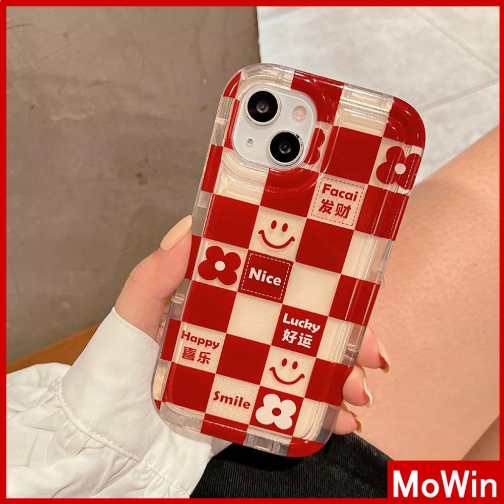 For iPhone 14 Pro Max iPhone Case Clear Case TPU Soft Case Airbag Reinforced Shockproof Red New Year Compatible with iPhone 13 Pro Max iPhone 12 Pro Max 11 7Plus 8Plus 6Plus XR xs