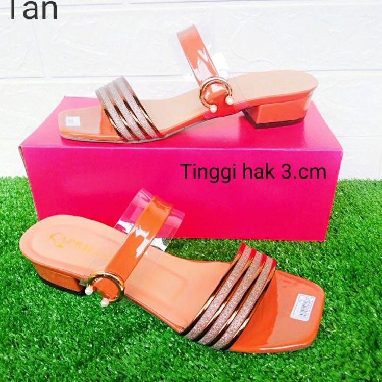 New Stock Sandal heels pesta wanita remaja terbaru kekinian 2022/sendal selop wedges perempuan tingg