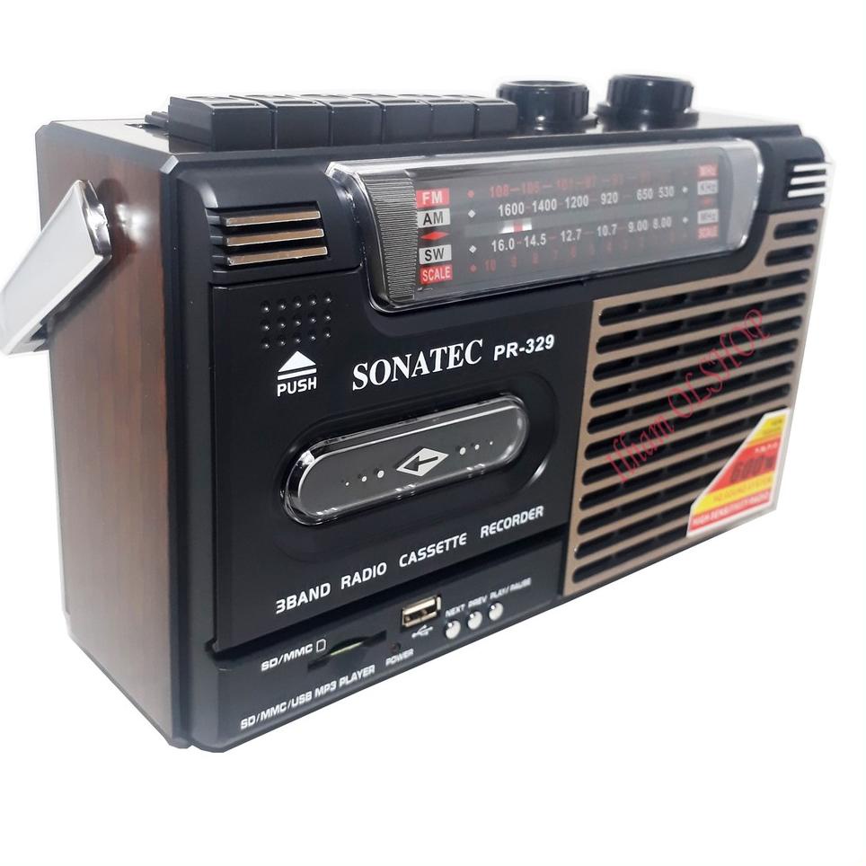 Tren Terbaru Radio Kaset Sonatec PR-329 USB SD Card AM-FM Portable Radio