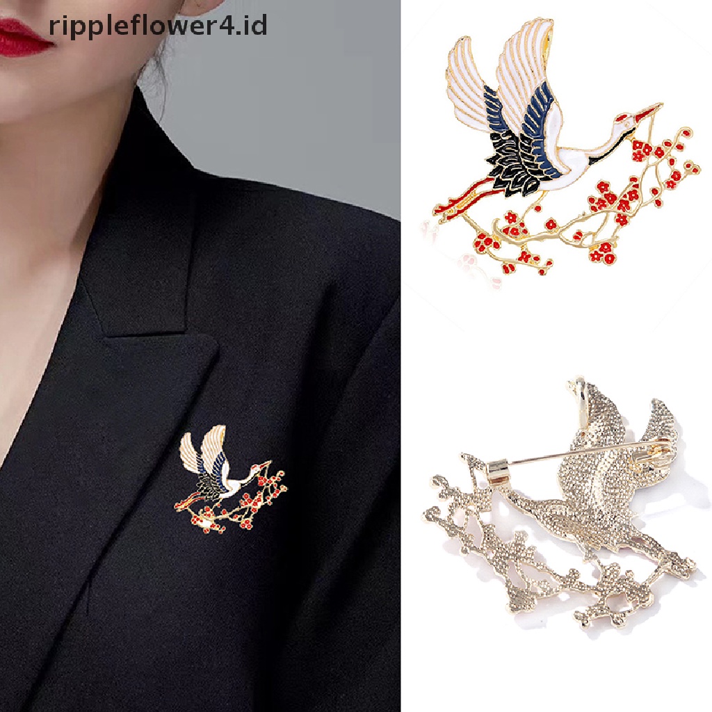 {rippleflower4.id} Bros Derek Bunga Enamel Untuk Wanita Unisex Burung Hewan Pesta Bros Pin Hadiah~