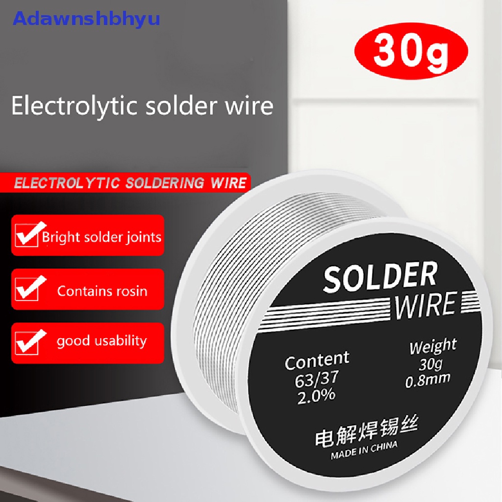 Kawat Solder Las Adhyu 30g 0.8mm Kemurnian Tinggi Low Fusion Spot Rosin Soldering Wire ID