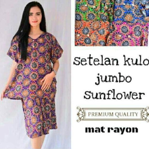Baju tidur setelan kulot jumbo sunflower grosir baju murah wanita kekinian ‣ BSK.21De22ᶠ