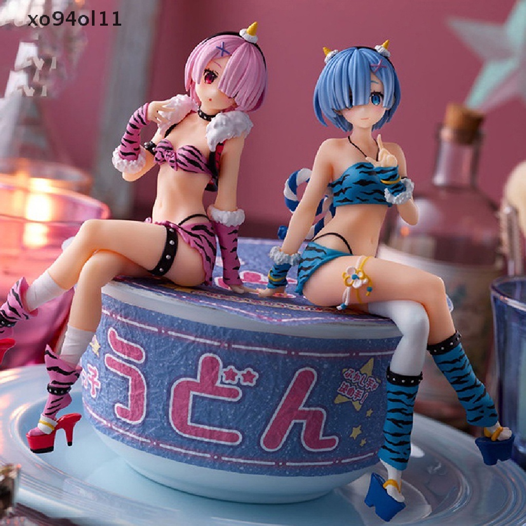 Xo 12cm Rem Anime Figure RE Zero-Starg Life in Another World Ram Mainan Boneka PVC OL