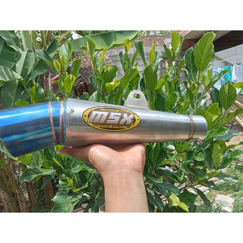 slincer knalpot msx racing original costum fanterra dpj corong blu segi6