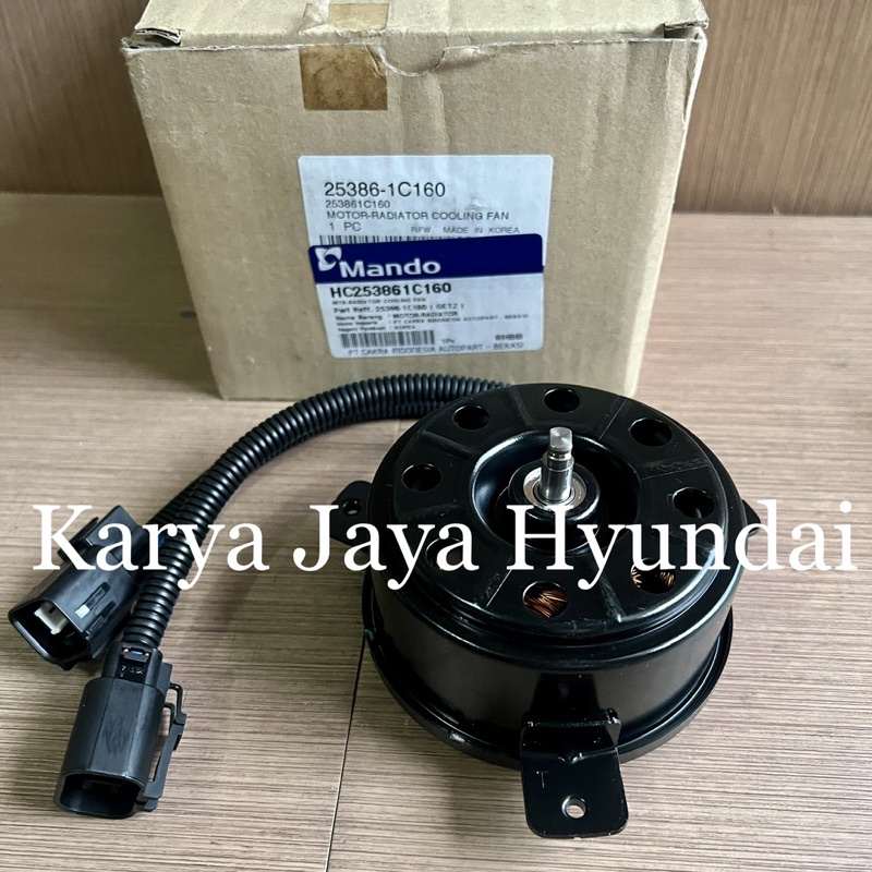 Motor fan radiator Hyundai Getz 2soket
