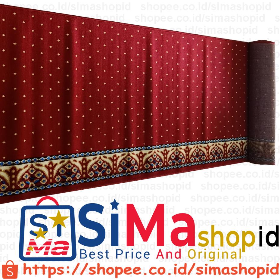 Karpet Sajadah Masjid Mushola Roll Medinah Medenna Madeena Mdgra 1.05m X 5.7m Sejadah