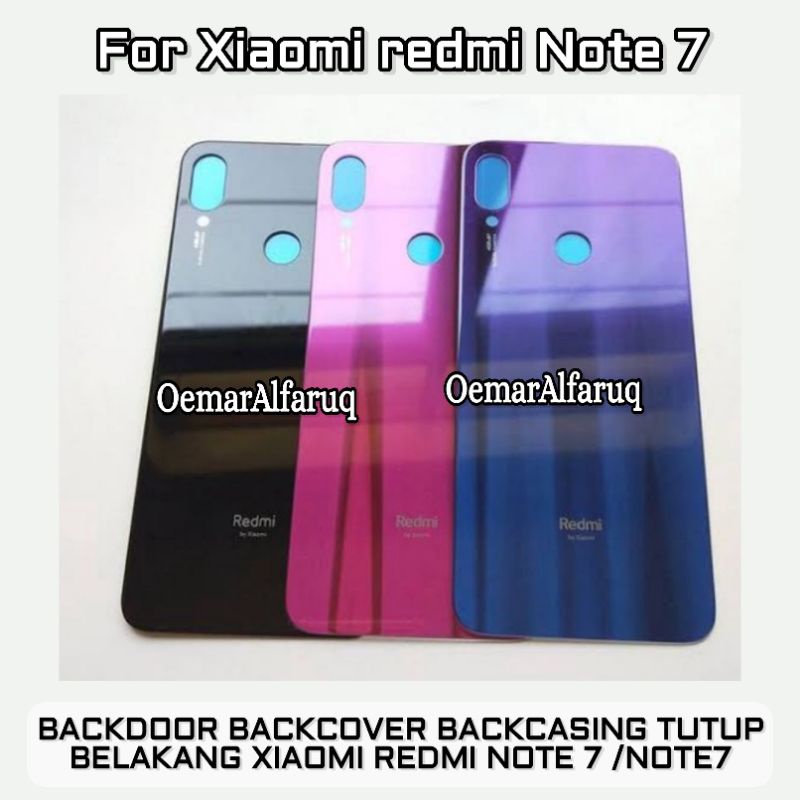 BACKDOOR BACKCOVER BACKCASING TUTUP BELAKANG XIAOMI REDMI NOTE 7 /NOTE7 ORIGINAL KACA