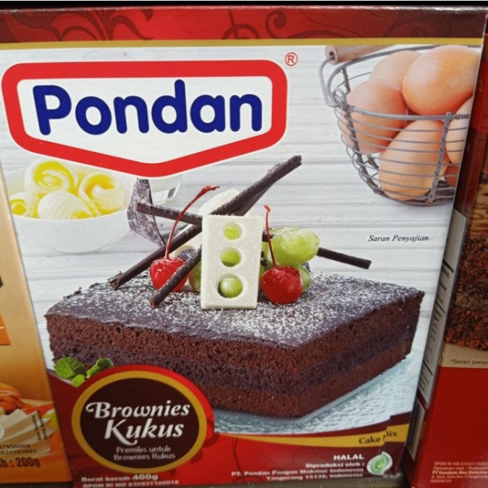 

pondan brownies kukus 400gr