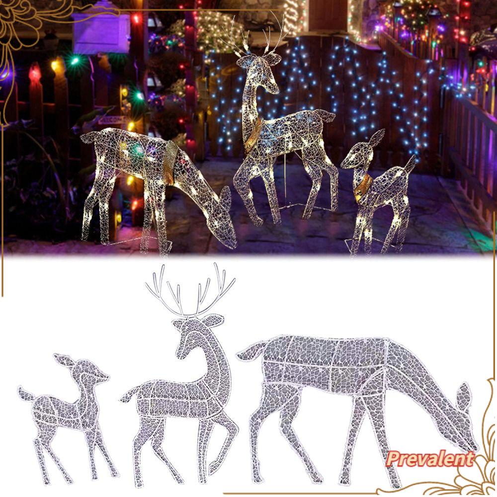 Preva Natal Rusa Festival Nikmat Lampu LED Ornamen Taman Pencahayaan Xmas Rusa Rusa