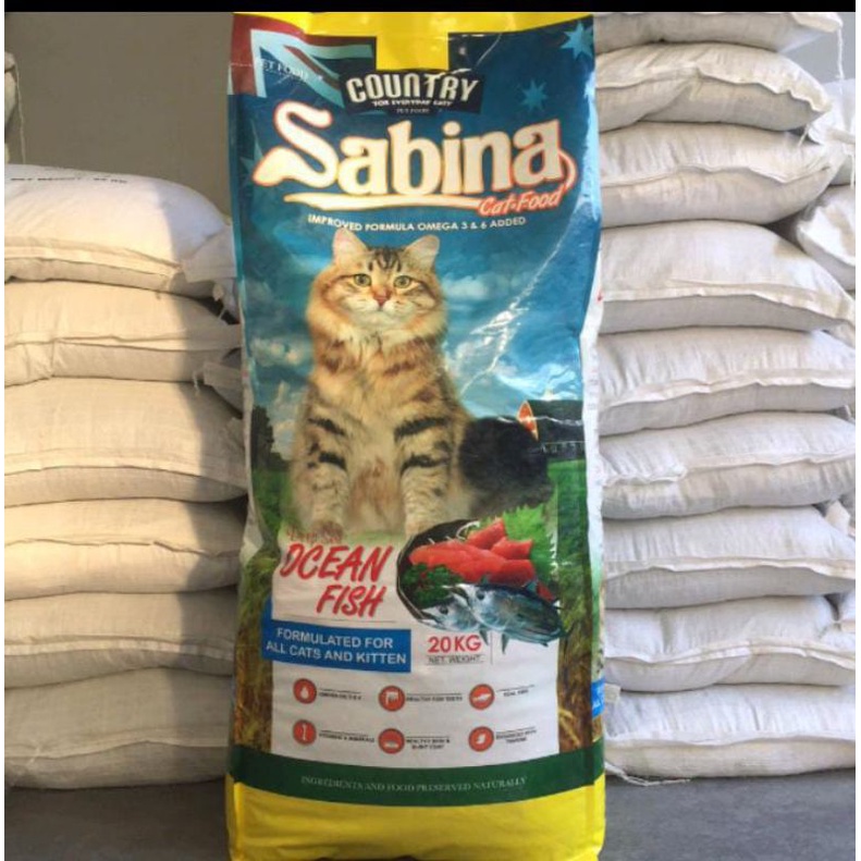 Makanan Kucing SABINA ocean fish All Stage 20kg (GO-jek only) Cat Food SABINA segala usia ikan laut