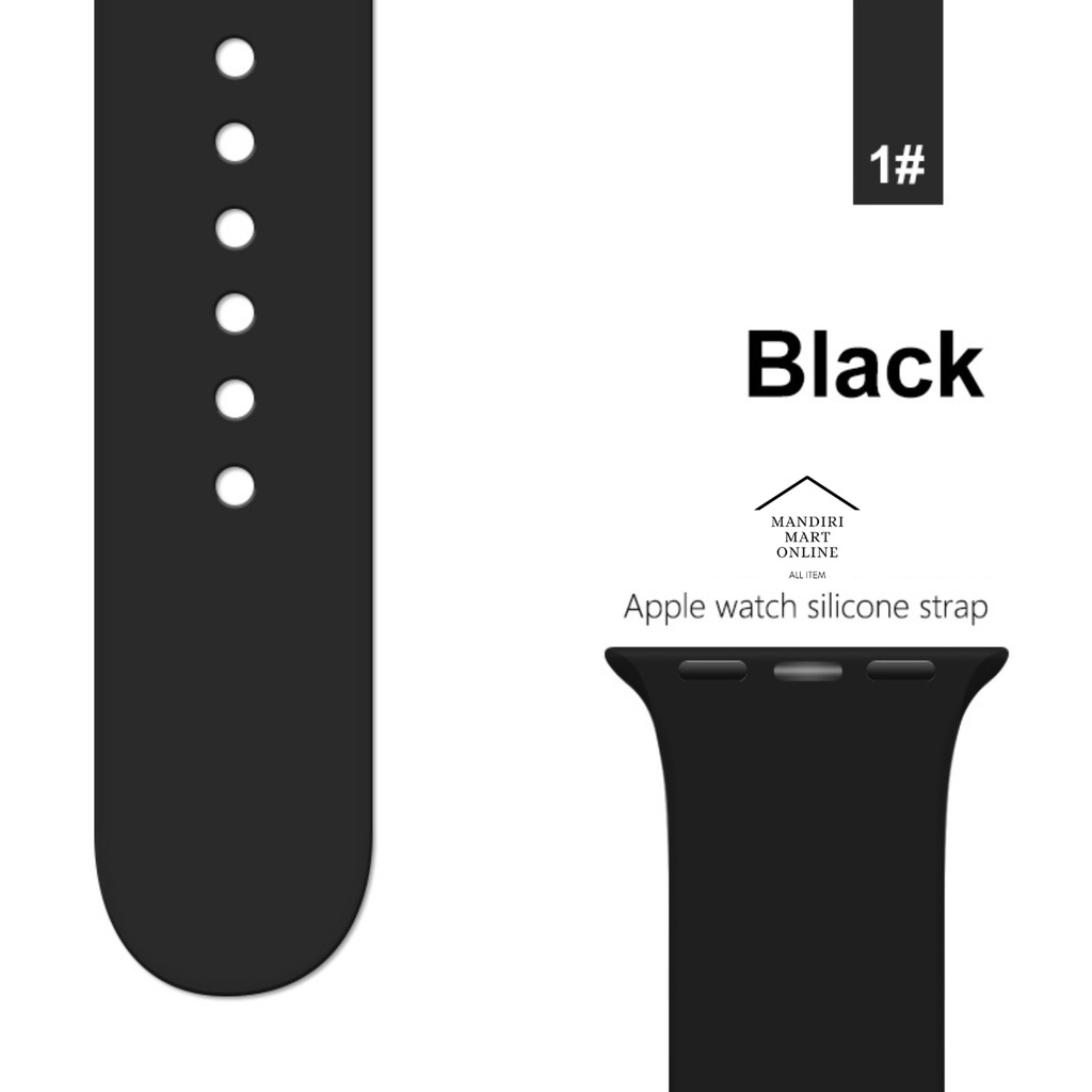 [DGS] Strap Apple Watch Smart Watch Tali Jam Pintar Sport Band Silicone Rubber 38mm 40mm 42mm 44mm 45mm SERIES 1 2 3 4 5 6 7 8