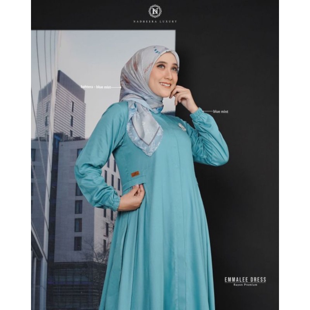 Emmalee Dress Polos Rayon Premium Gamis Nadheera Luxury