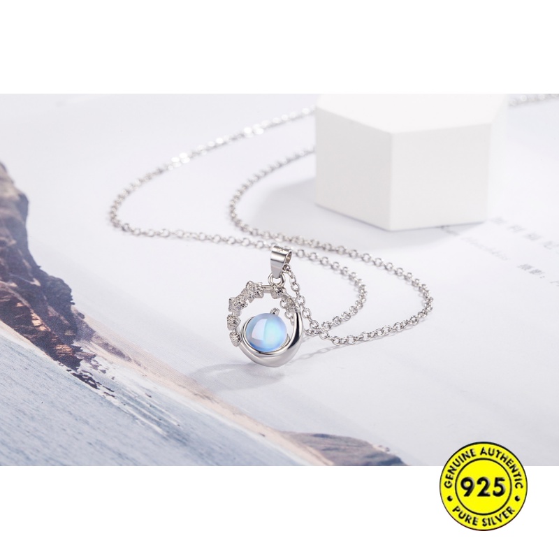 Pluto Kalung Wanita Fantasy Planet Klavikula Rantai Hadiah Untuk Pacar U1503