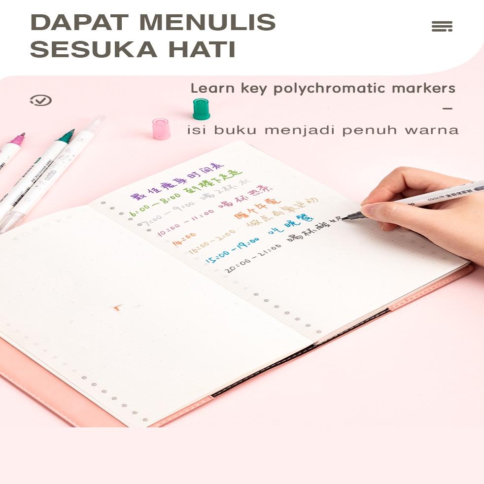 

Terbaru - Deli Felt Pen Spidol Warna Tip 2 Sisi 10 Warna Metalic 70704 ,.