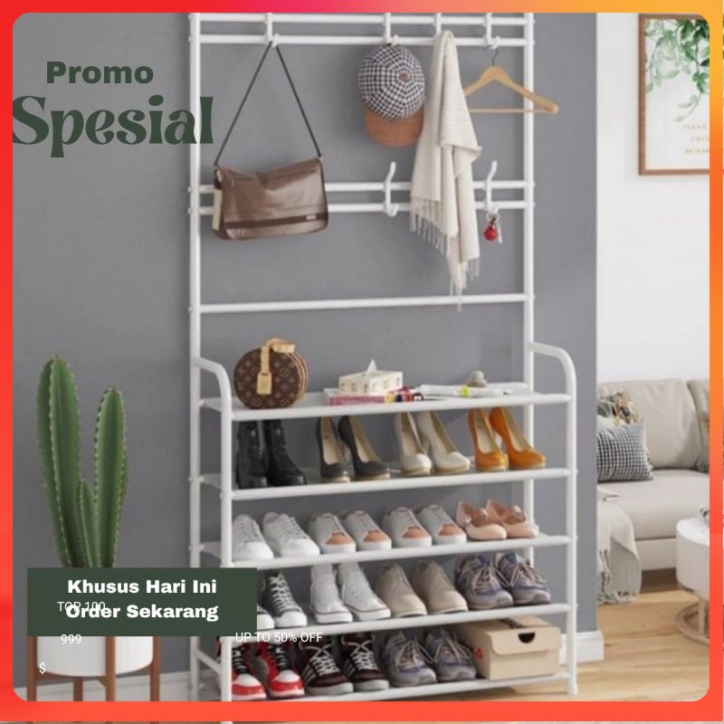 Jual Rak Sepatu Susun Rak Sepatu Besi Stand Hanger Rak Sepatu Susun Shopee Indonesia