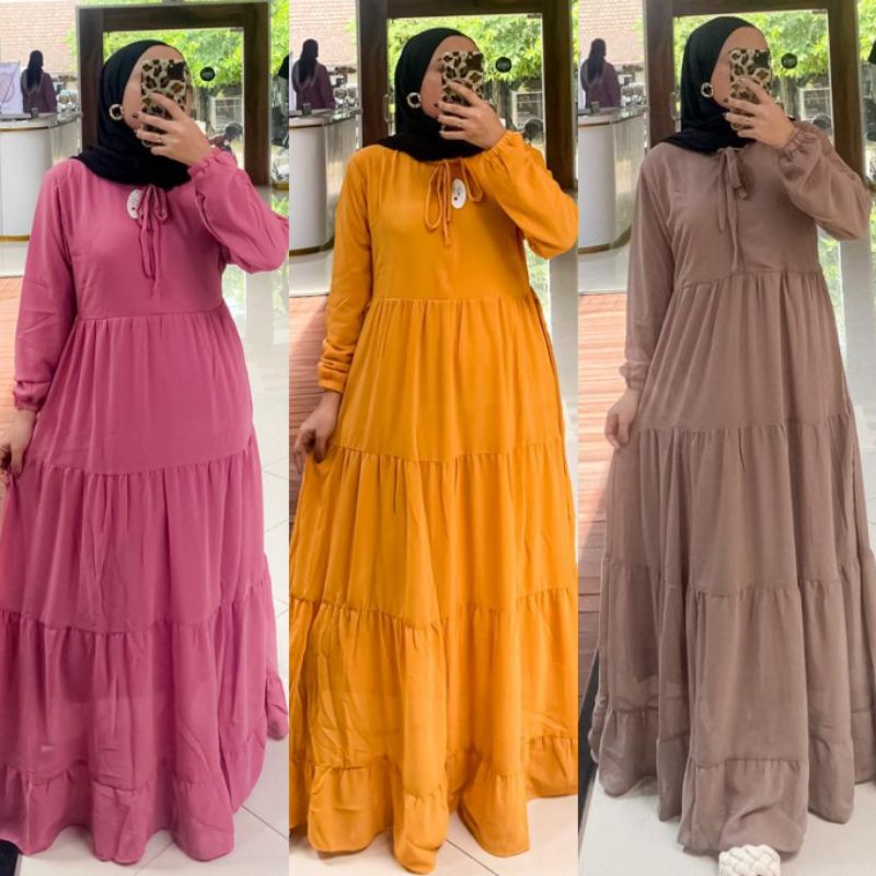 [CUCI GUDANG] TERMURAH  Gamis canda ceruty babydoll terbaru terlaris
