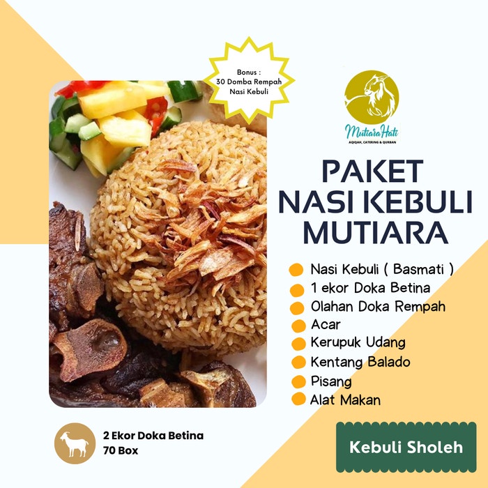 

Paket Aqiqah Murah Laki Laki Kebuli Mutiara | 70 Box