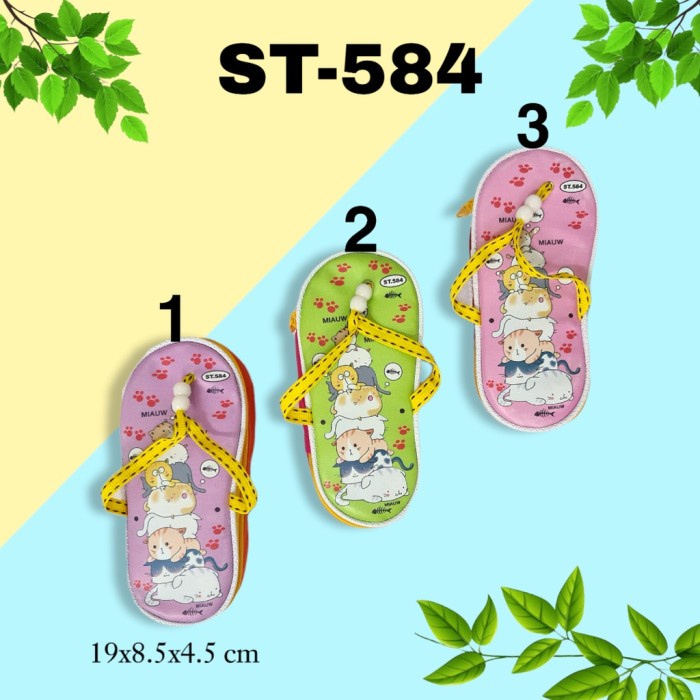 

PRO Kotak Pensil Sleting/Pencil Pouch Shintoeng Seri Sandal / Tepak - 584 cat, Bebas