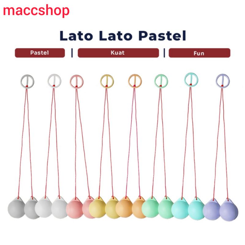 LATO LATO PASTEL MACARON MAINAN TRADISIONAL TEK TEK VIRAL - latto latto Tanaka