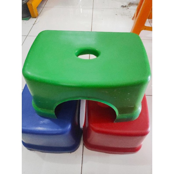 [ ⭐⭐⭐⭐⭐ ] Kursi bangku pendek plastik tebal warna DX multiplas