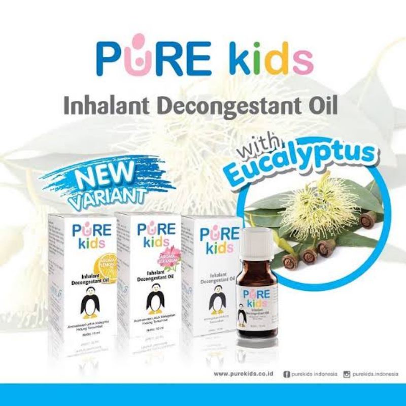 Pure Kids Inhalant Decongestant Oil 10ml - Purekids Aromaterapi Anak