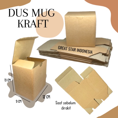 

Dus mug bahan kraft untuk gelas insert paper