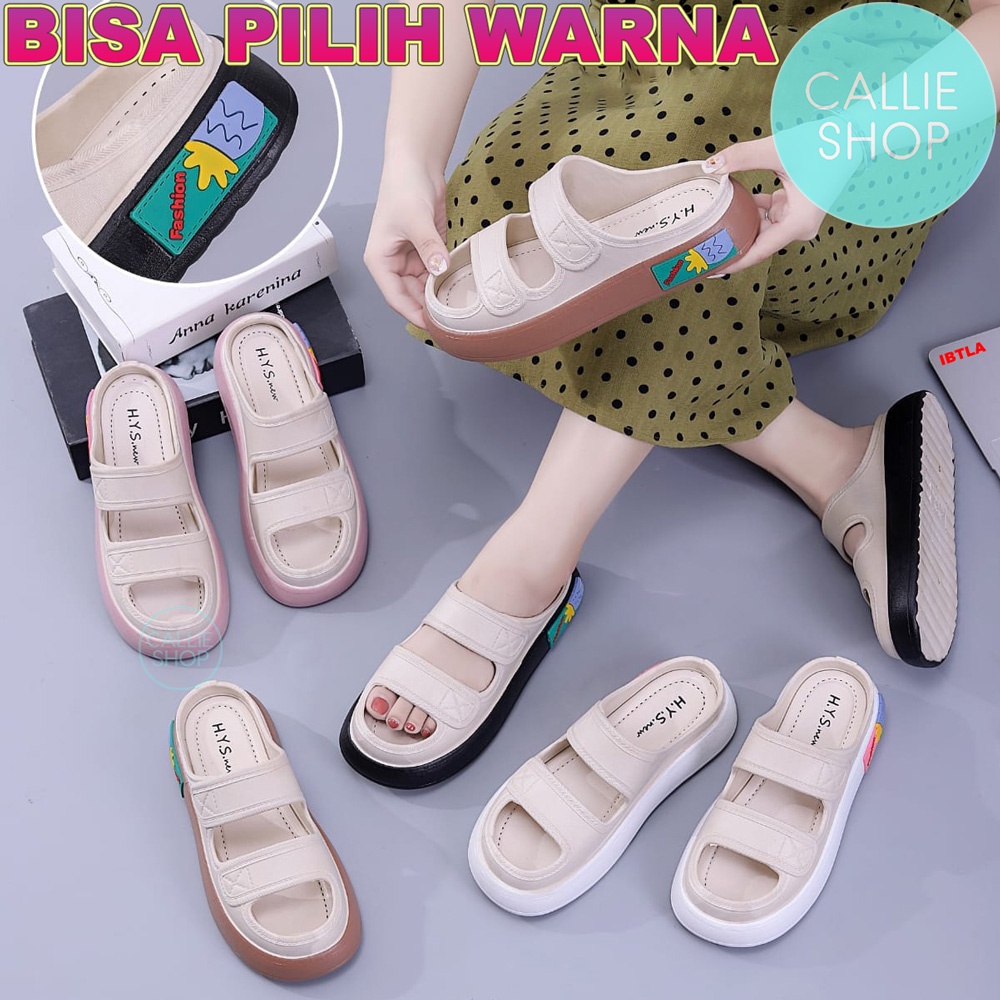 Sandal Bustong Tebal Jelly Mules Platform 029-2 1A BT2PLS