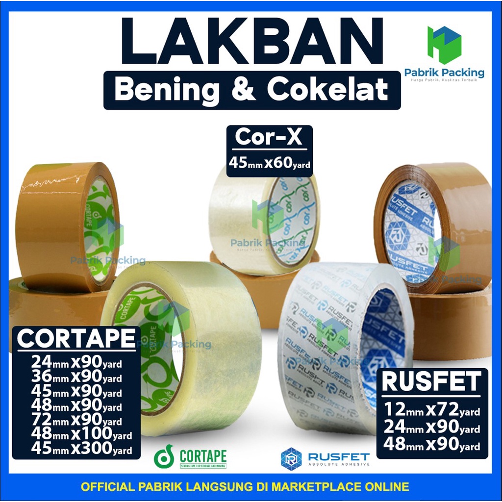 

Solasi Lakban Bening Coklat Plakban Isolasi Solatip Tape OPP Tape Satuan