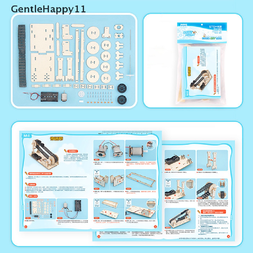 Gentlehappy Science Technoy Produksi Kecil DIY Conveyor Belt Handmade Mainan Ilmu Pengetahuan id